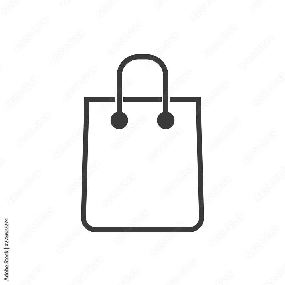 Shopping bag black - Vector icon Shopping bag black - Vector icon