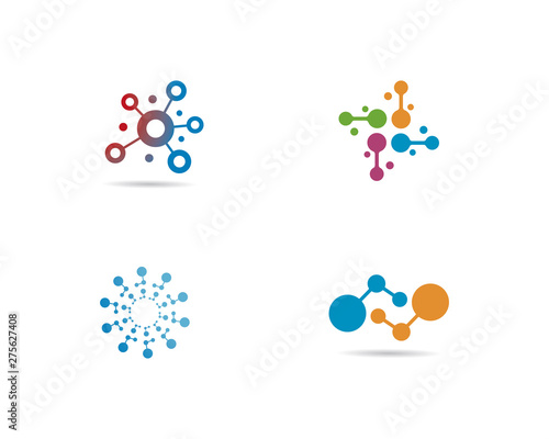 molecule logo vector icon illustration