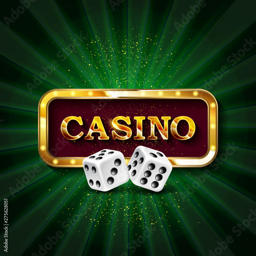 Casino dice banner signboard