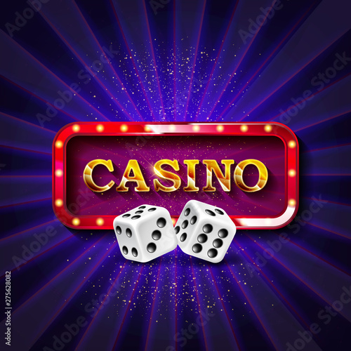 Casino dice banner signboard