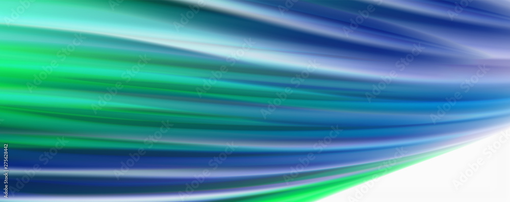 Fototapeta premium Glossy colorful liquid waves abstract background,, modern techno lines