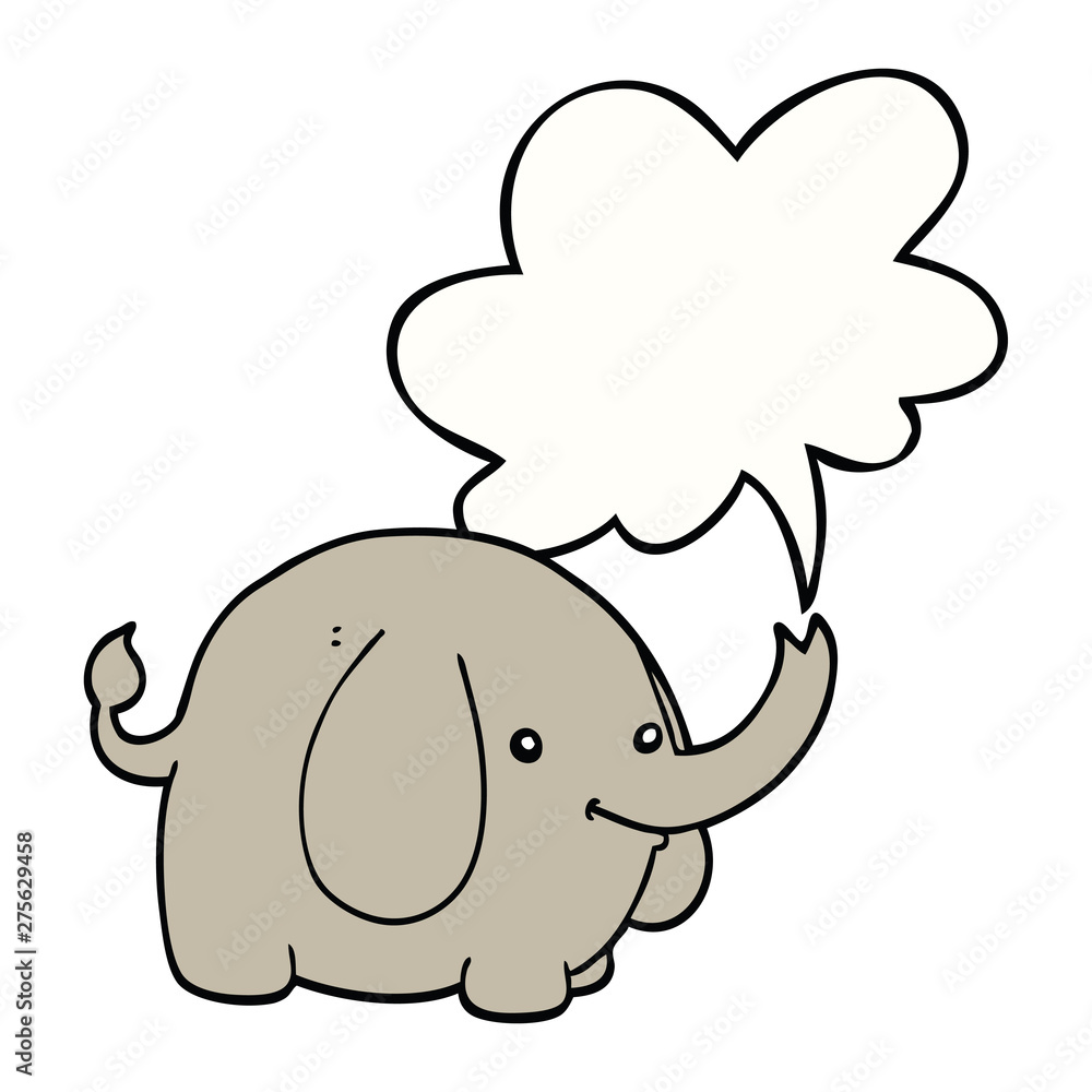 cartoon elephant and speech bubble cartoon elephant and speech bubble