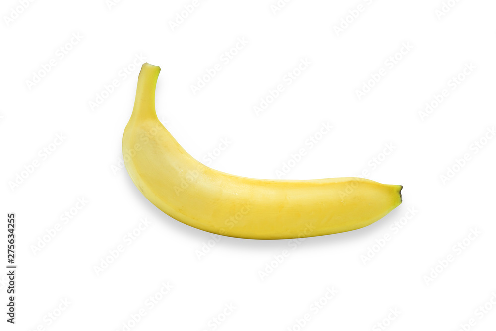 ripe banana isolated on white background