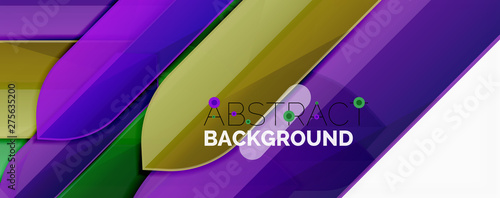 Abstract color lines dynamic background, modern material design style