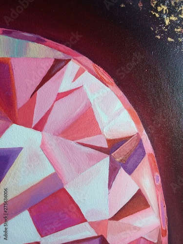 Abstract diamond oil painting background