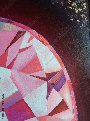 Abstract diamond oil painting background