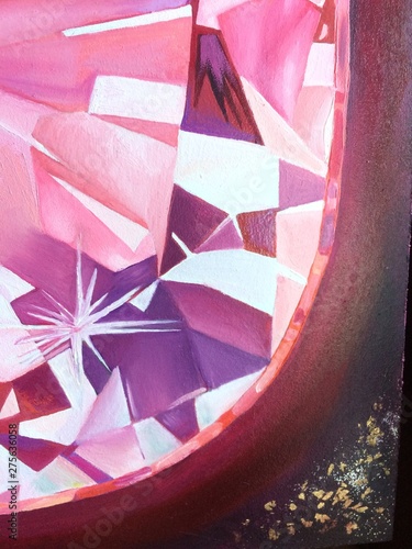 Abstract diamond oil painting background