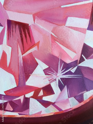 Abstract diamond oil painting background