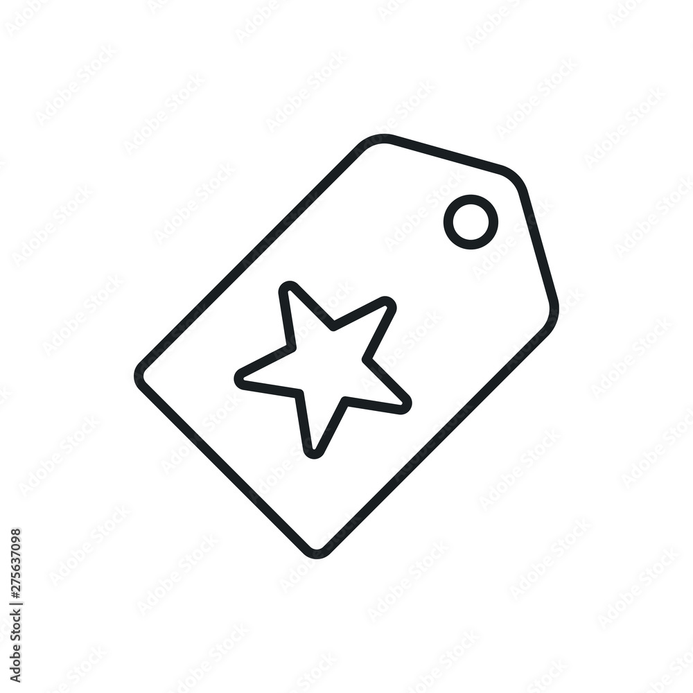 star label vector icon