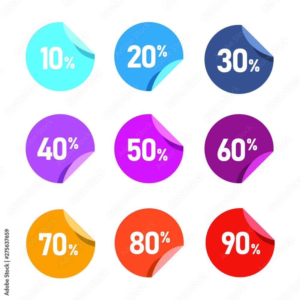 Sale of special offers. Discount with the various price. Set of sale tag. An ad with a colourful tag for an advertising campaign at retail on the day of purchase. vector illustration. Sale of special offers. Discount with the various price. Set of sale tag. An ad with a colourful tag for an advertising campaign at retail on the day of purchase. vector illustration.