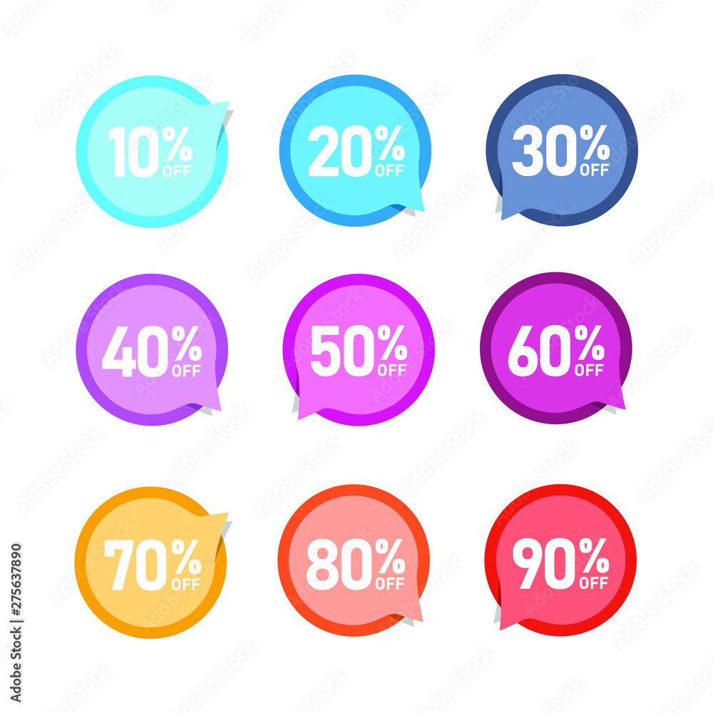 Sale of special offers. Discount with the various price. Set of sale tag. An ad with a colourful tag for an advertising campaign at retail on the day of purchase. vector illustration. Sale of special offers. Discount with the various price. Set of sale tag. An ad with a colourful tag for an advertising campaign at retail on the day of purchase. vector illustration.