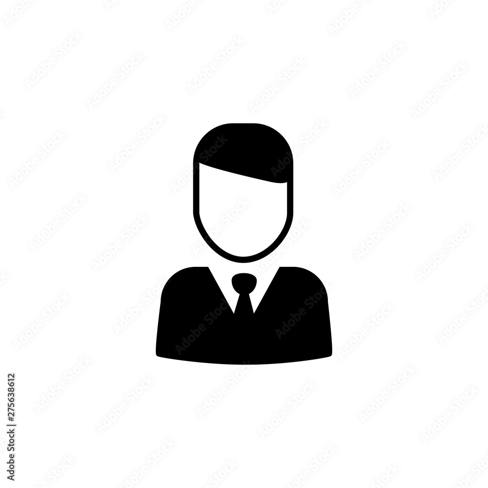 User vector icon of man in business suit. User vector icon of man in business suit.