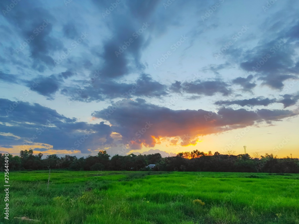 Evening sky at the fields Evening sky at the fields