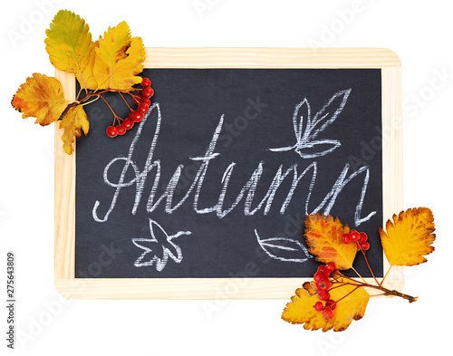 Black chalkboard with handw...