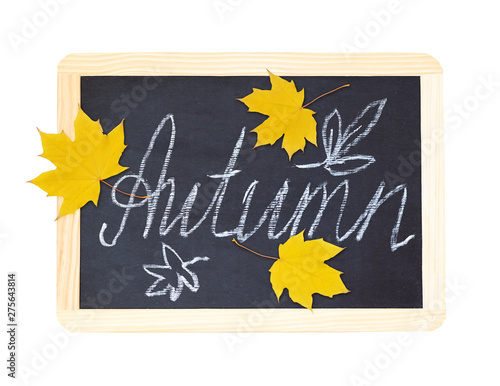 Black chalkboard with handw...