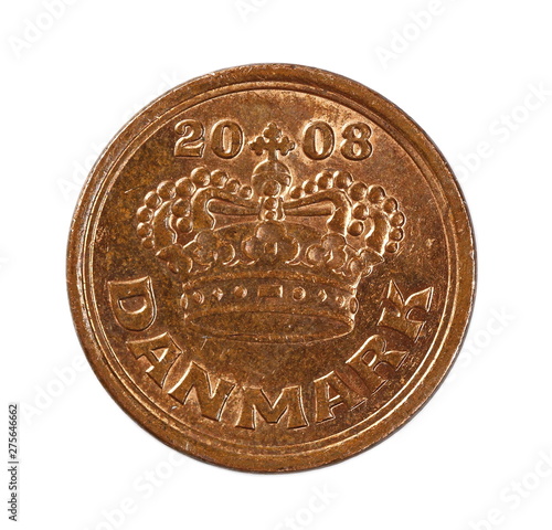 Wallpaper Mural 50 ore Danish krone coin isolated on white Torontodigital.ca