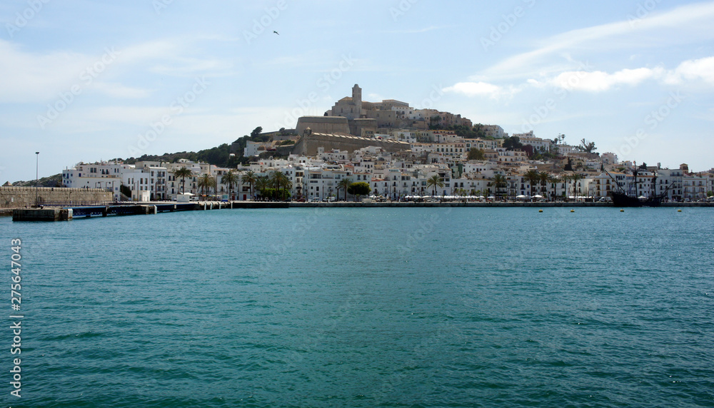 Panorama of Dalt Vila. View from the inner bay.