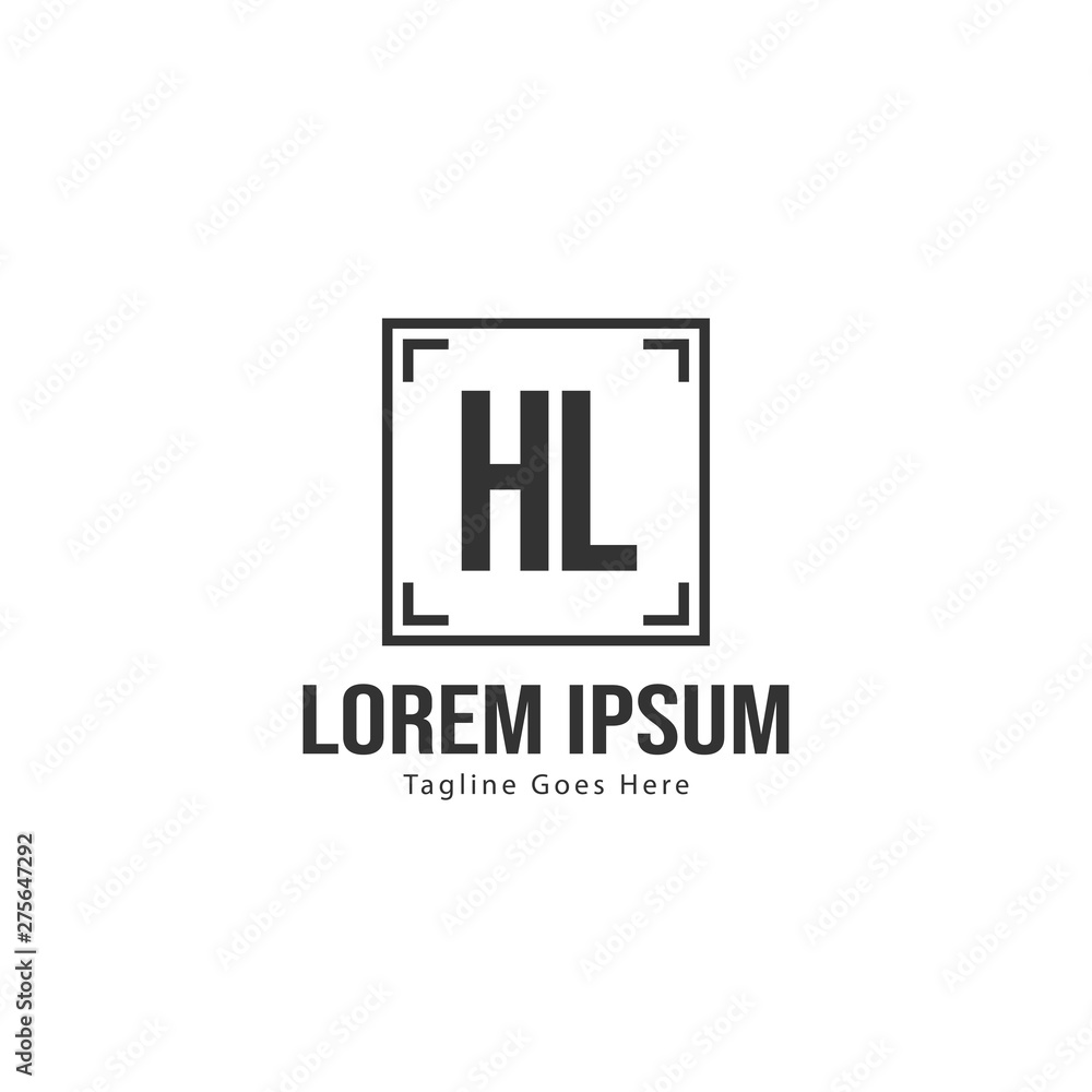 Initial HL logo template with modern frame. Minimalist HL letter logo vector illustration Initial HL logo template with modern frame. Minimalist HL letter logo vector illustration