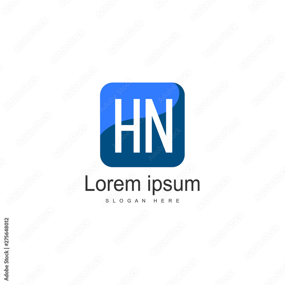Initial HN logo template with modern frame. Minimalist HN letter logo vector illustration Initial HN logo template with modern frame. Minimalist HN letter logo vector illustration