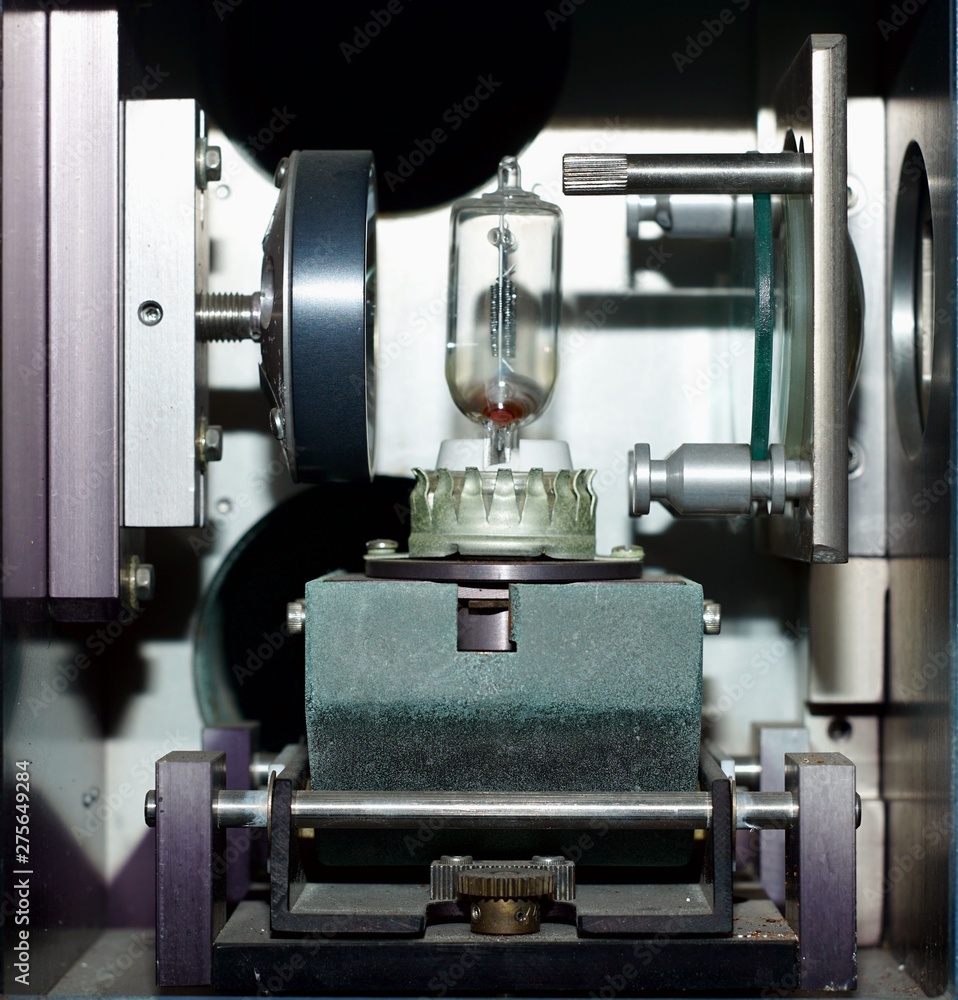 The lamp house of the film printer machine. The lamp house of the film printer machine.