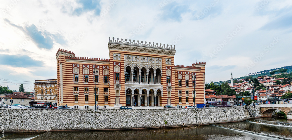 Sarajevo city hall and national library