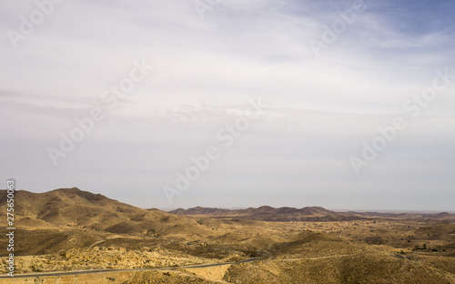 Chebika  Matmata  mountains in Tunisia and oasis