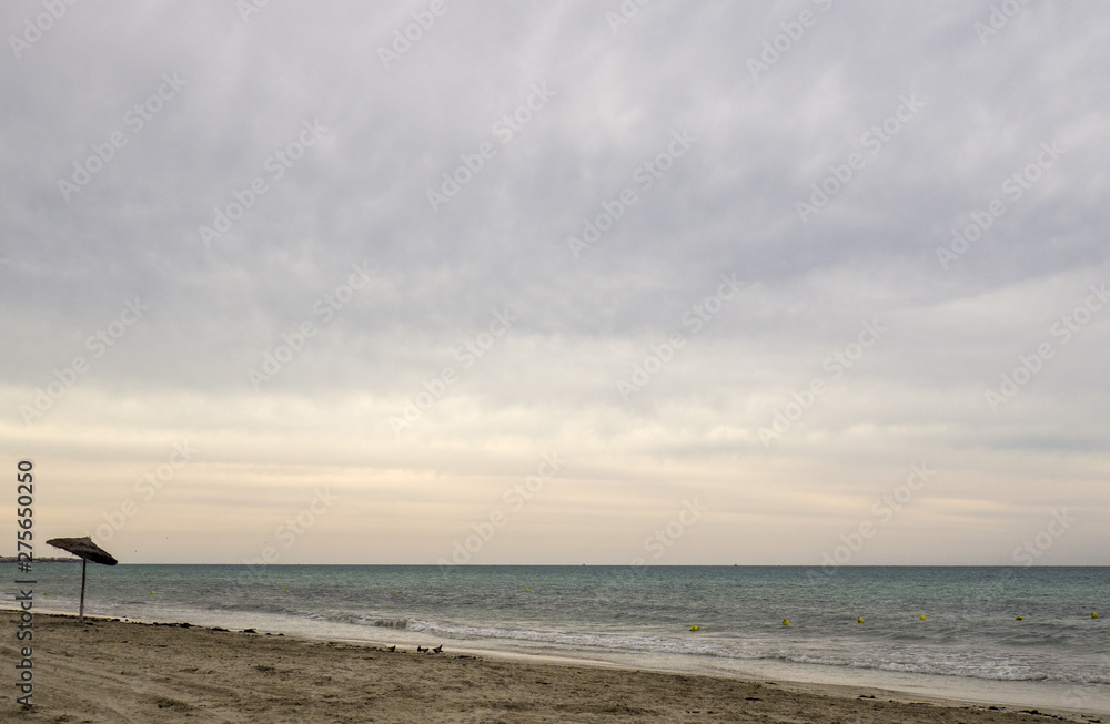 Tunisia, sandy beach and sea, good for leisure