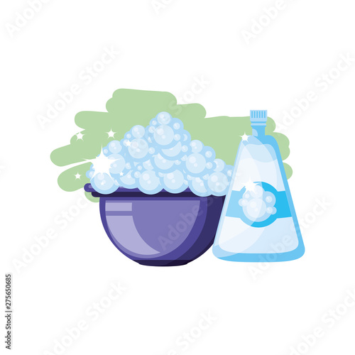 Isolated cleaning bucket and detergent design