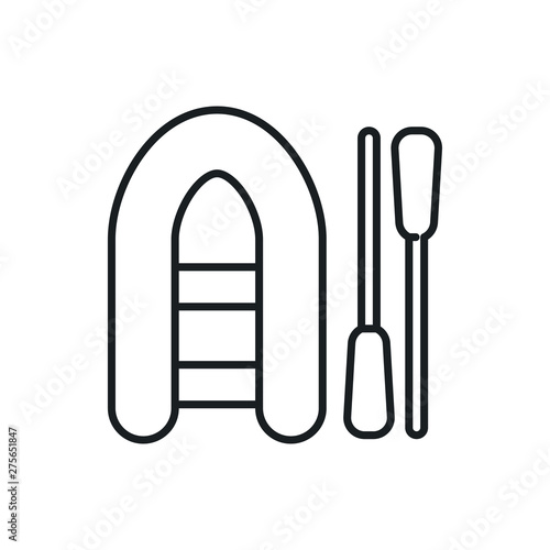 rubber boat  vector icon