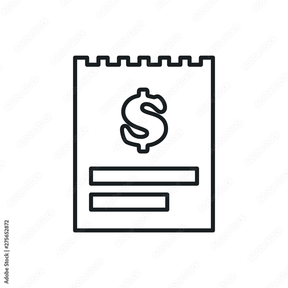 receipt vector icon receipt vector icon