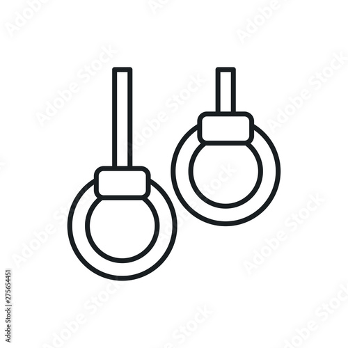 gymnast rings vector icon