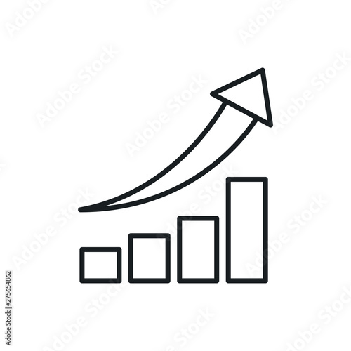 growth graph vector icon
