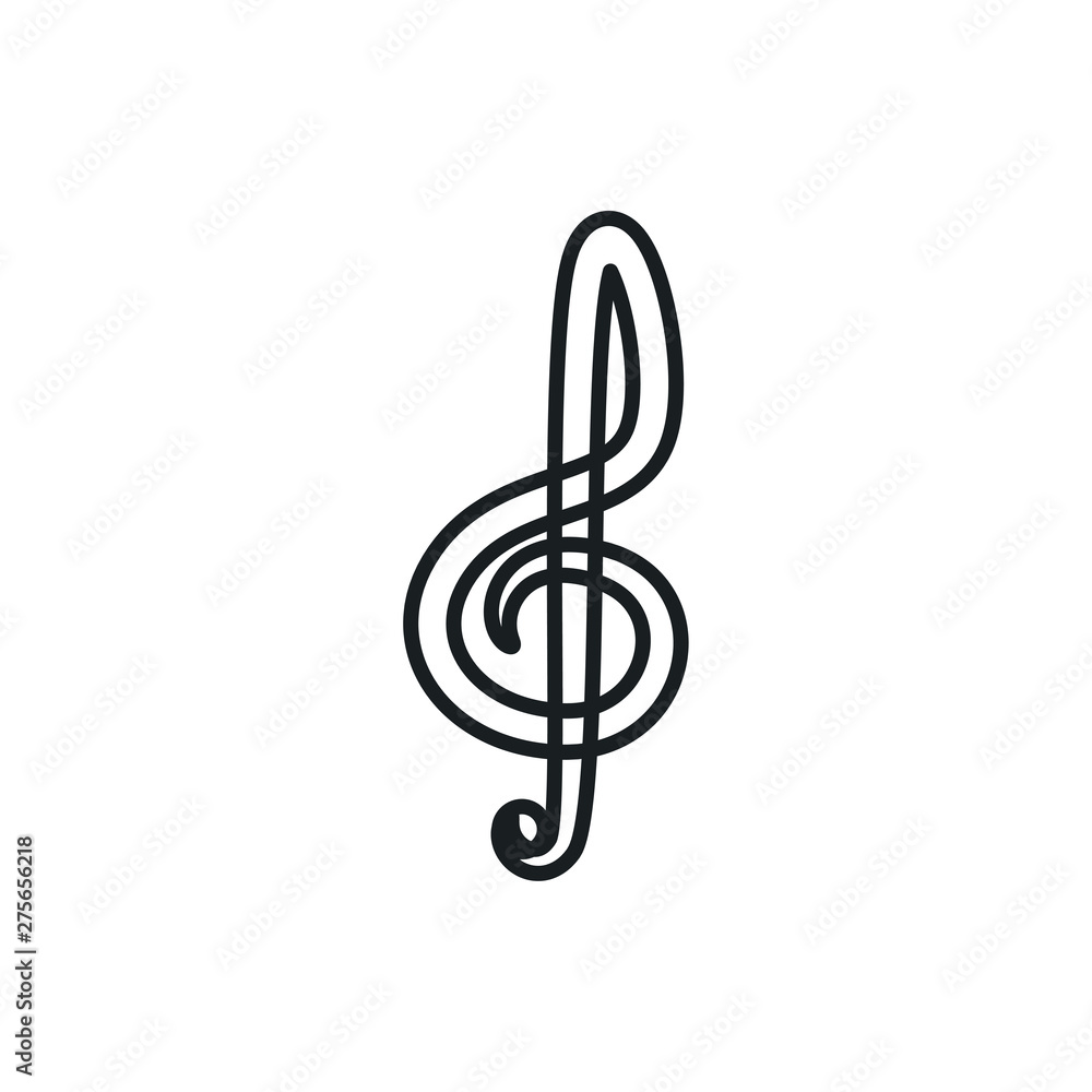 treble clef vector icon treble clef vector icon