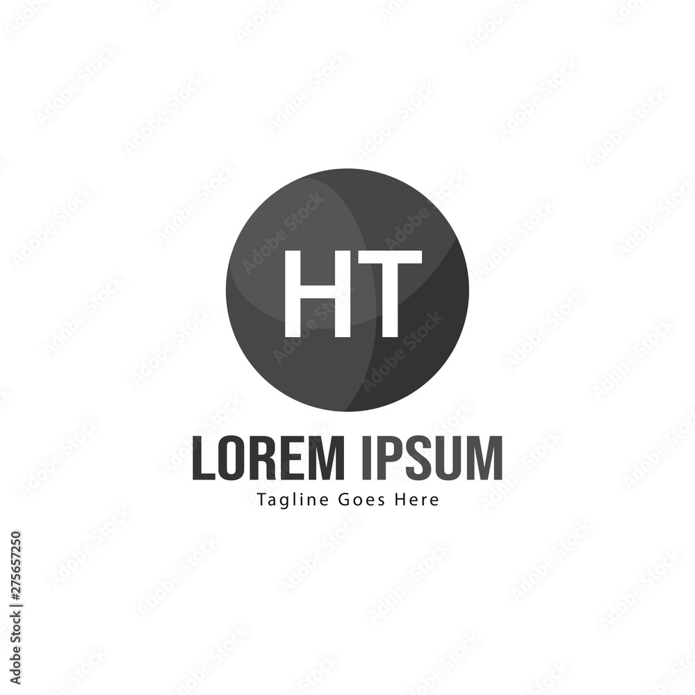 Initial HT logo template with modern frame. Minimalist HT letter logo vector illustration Initial HT logo template with modern frame. Minimalist HT letter logo vector illustration