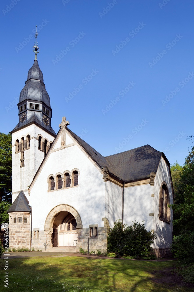 Evangelic church of Christ, Unna-Konigsborn, Unna, Ruhr district, Westphalia, North Rhine-Westphalia, Germany, Europe Evangelic church of Christ, Unna-Konigsborn, Unna, Ruhr district, Westphalia, North Rhine-Westphalia, Germany, Europe
