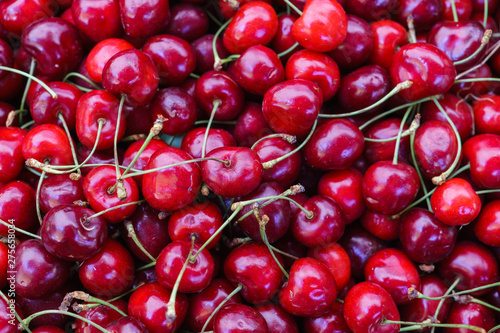 Wallpaper Mural Cherry background, red sweet cherry, photographed from above. Torontodigital.ca