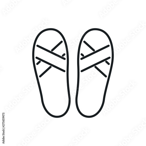 flip-flops vector icon