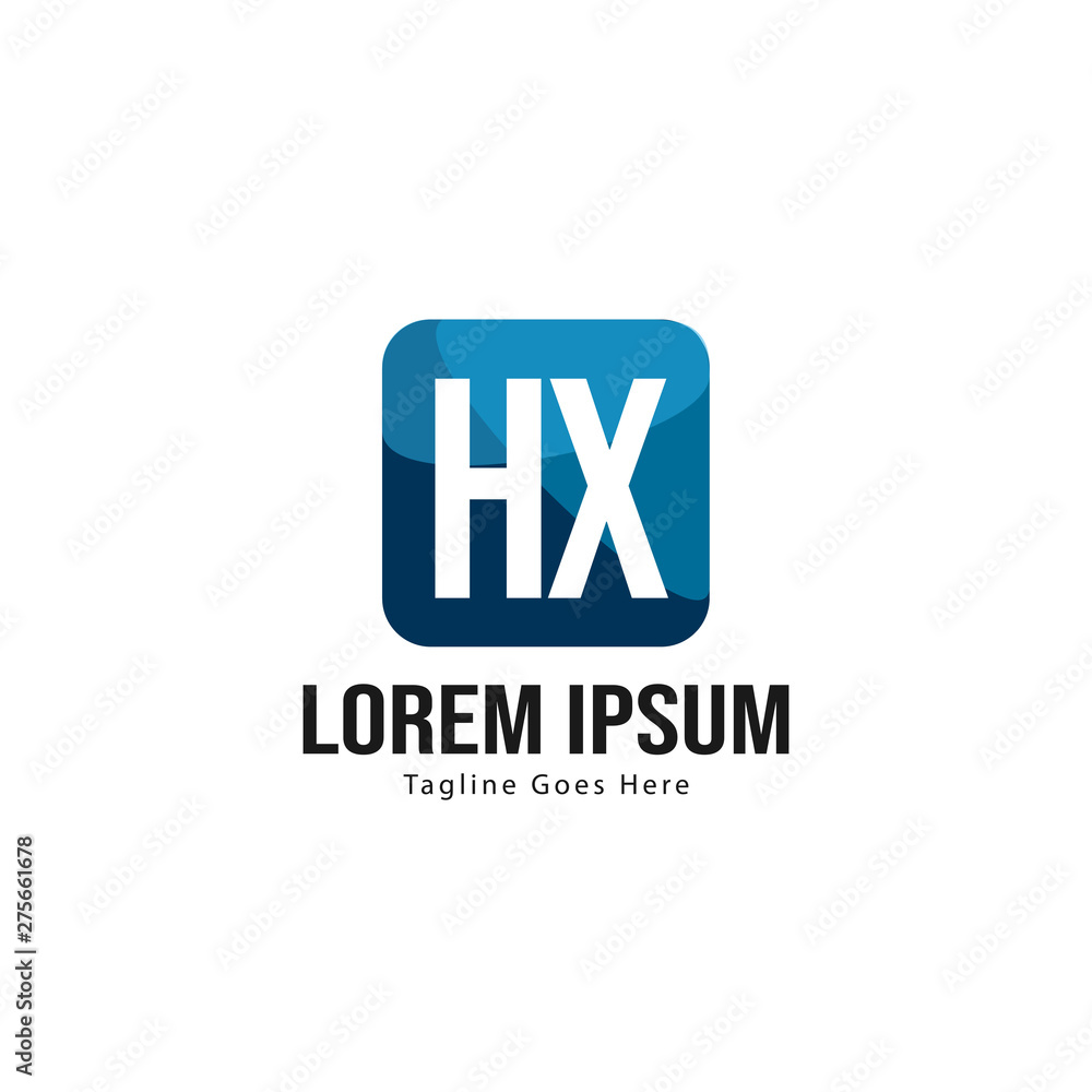 Initial HX logo template with modern frame. Minimalist HX letter logo vector illustration Initial HX logo template with modern frame. Minimalist HX letter logo vector illustration
