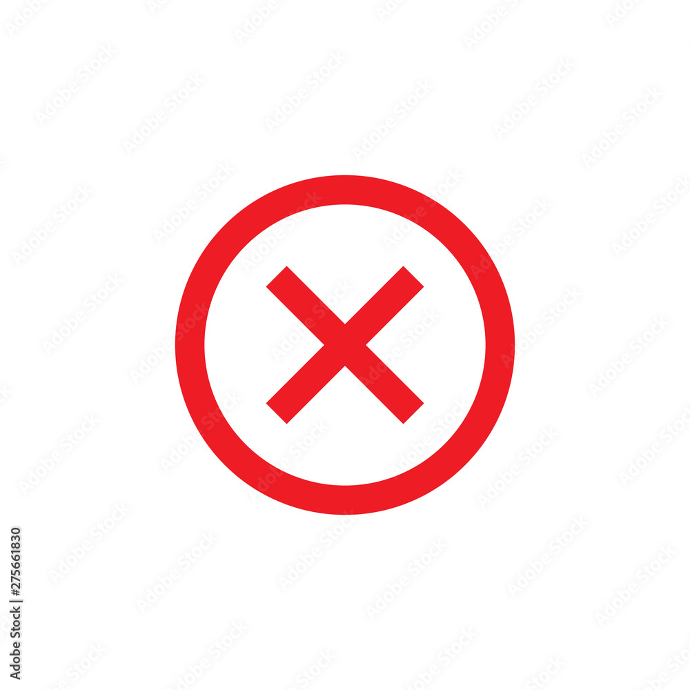 Cancel, delete, remove icon. Vector illustration, flat design. Cancel, delete, remove icon. Vector illustration, flat design.