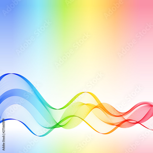 Template with Rainbow Gradient Wave Line for your Text, Information, Publishing.