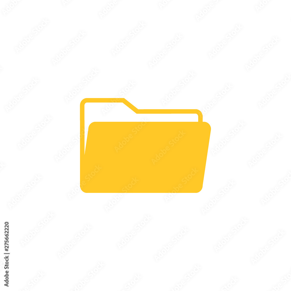 File, folder icon. Vector illustration, flat design. File, folder icon. Vector illustration, flat design.
