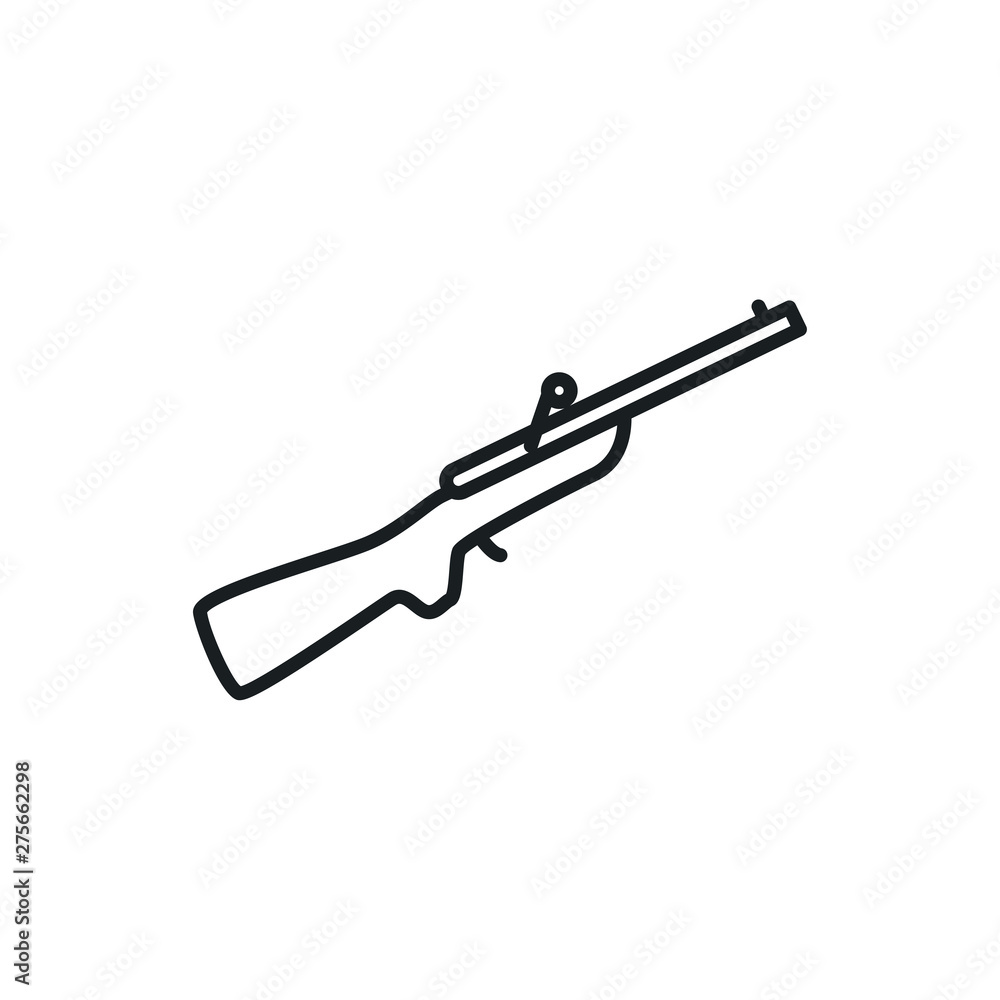 automatic rifle vector icon