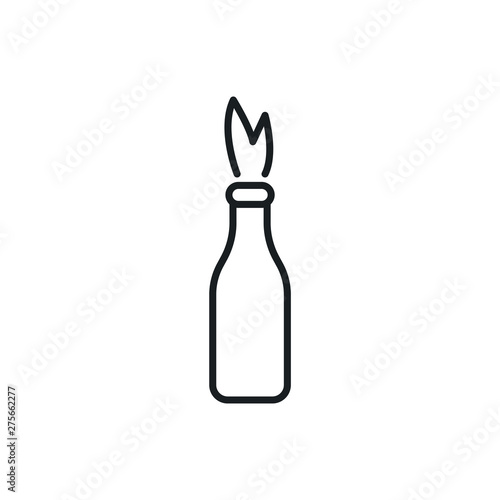 molotov cocktail vector icon