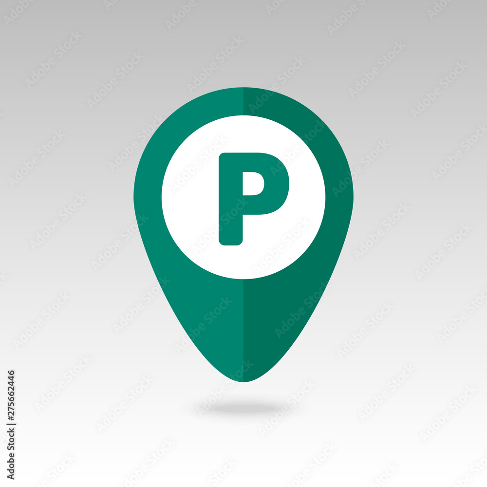 Parking pin map icon. Map pointer. Map markers Parking pin map icon. Map pointer. Map markers