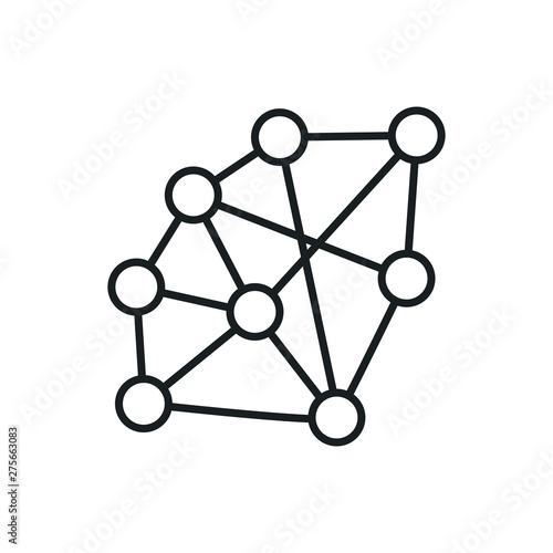 neural network vector icon
