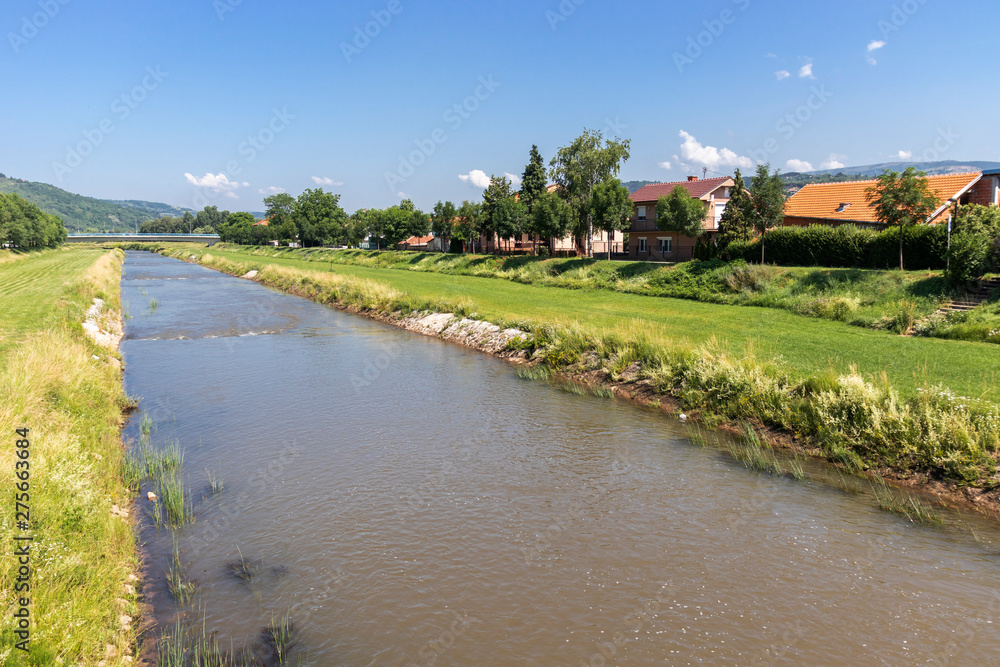 River Nishava, passing through the town of Pirot, Serbia