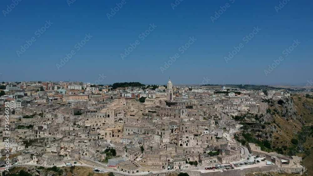 Aerial view of the ancient town of Matera at Basilicata region in southern Italy Aerial view of the ancient town of Matera at Basilicata region in southern Italy