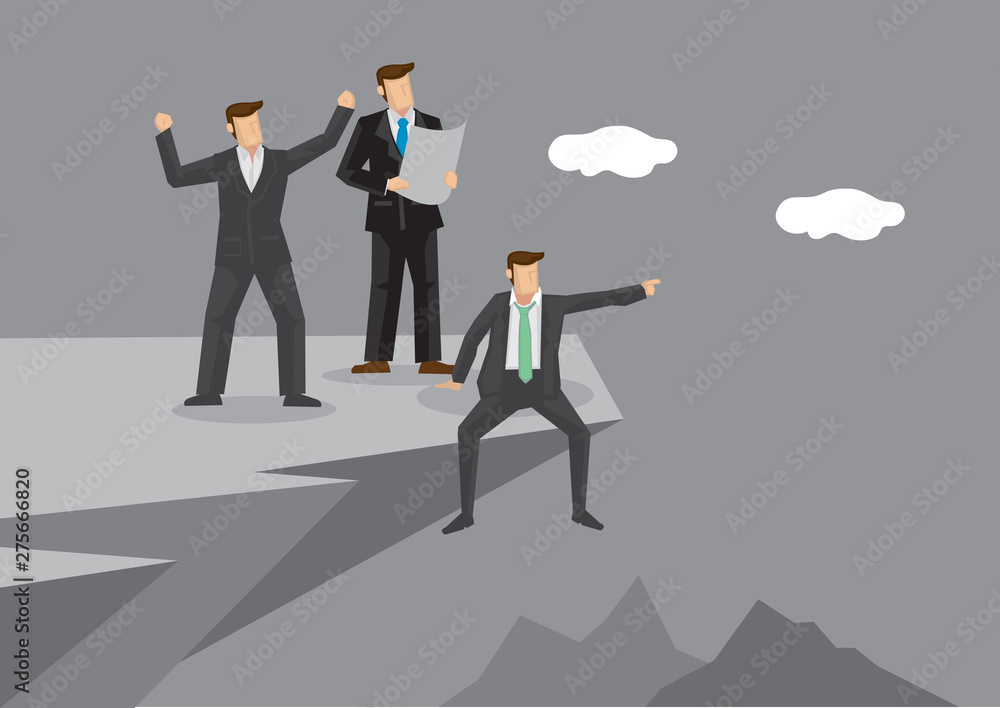 Fototapeta premium Businessman Discussing About Development Vector Illustration