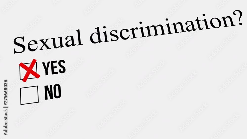 Question and answer. Sexual discrimination – Yes. Survey. Question and answer. Sexual discrimination – Yes. Survey.