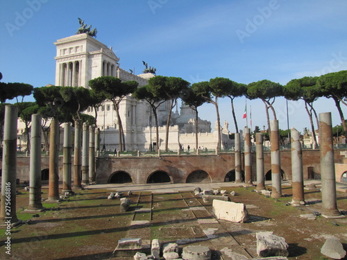 Forum of Caesar and Altare della Patria in Rome, Italy